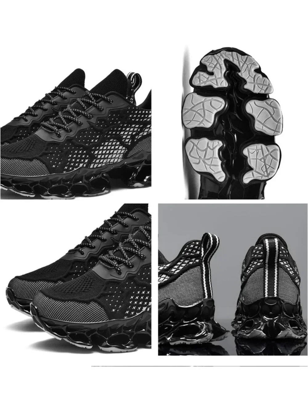 🆕Men's Black Slip on Loafers Walking Tennis Shoes Running Blade Sneakers